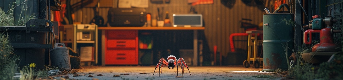 Wolf Spider in garage